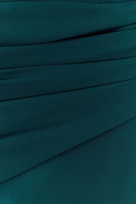 Giulia Chiffon Draped Mini Dress – Dark Emerald Giulia Chiffon Draped Mini Dress – Dark Emerald