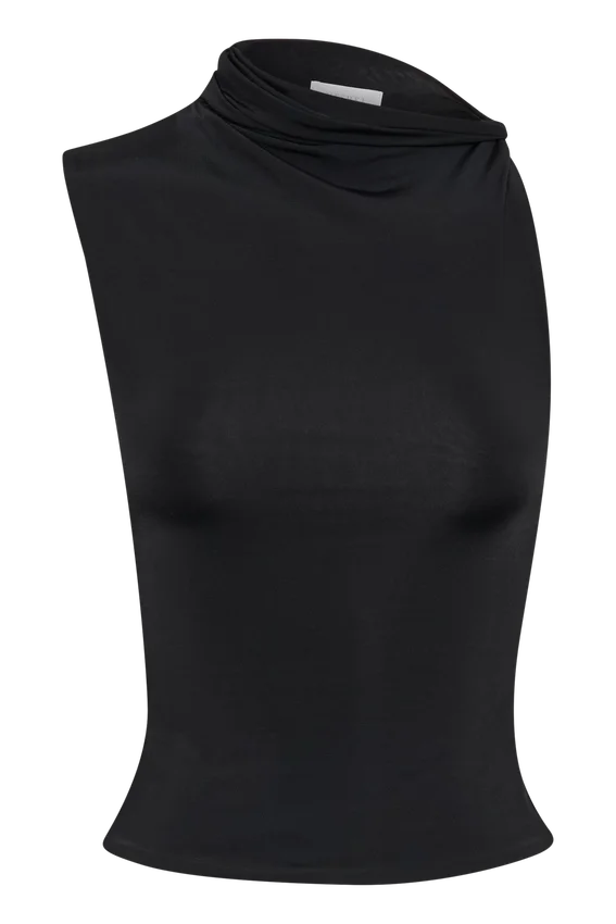 Hadleigh Sleeveless Slinky Top – Black Hadleigh Sleeveless Slinky Top – Black