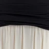 Hailee Slinky And Mesh Halter Maxi Dress – Black/White