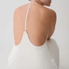 Hana Slinky Plunge Maxi Dress – Ivory