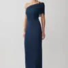 Hanh One Shoulder Mesh Maxi Dress – Ink Blue Hanh One Shoulder Mesh Maxi Dress – Ink Blue
