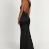 Harper One Shoulder Gown – Black