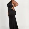 Harper One Shoulder Gown – Black