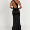 Harper One Shoulder Gown – Black
