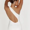 Harper One Shoulder Gown – White