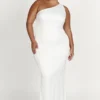Harper One Shoulder Gown – White