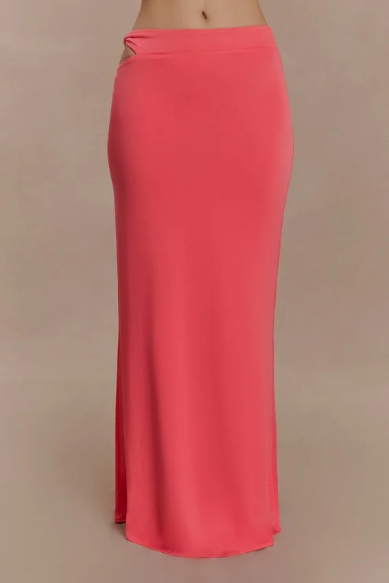 Haven Slinky Twist Midi Skirt – Coral Haven Slinky Twist Midi Skirt – Coral