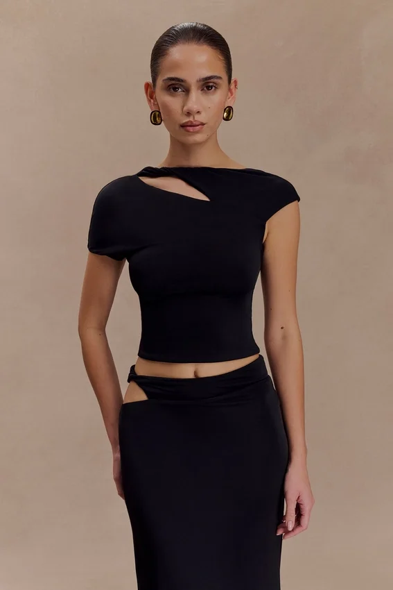 Haven Slinky Twist Top – Black Haven Slinky Twist Top – Black
