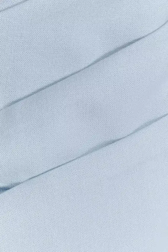 Helena One Shoulder Linen Mini Dress – Powder Blue Helena One Shoulder Linen Mini Dress – Powder Blue