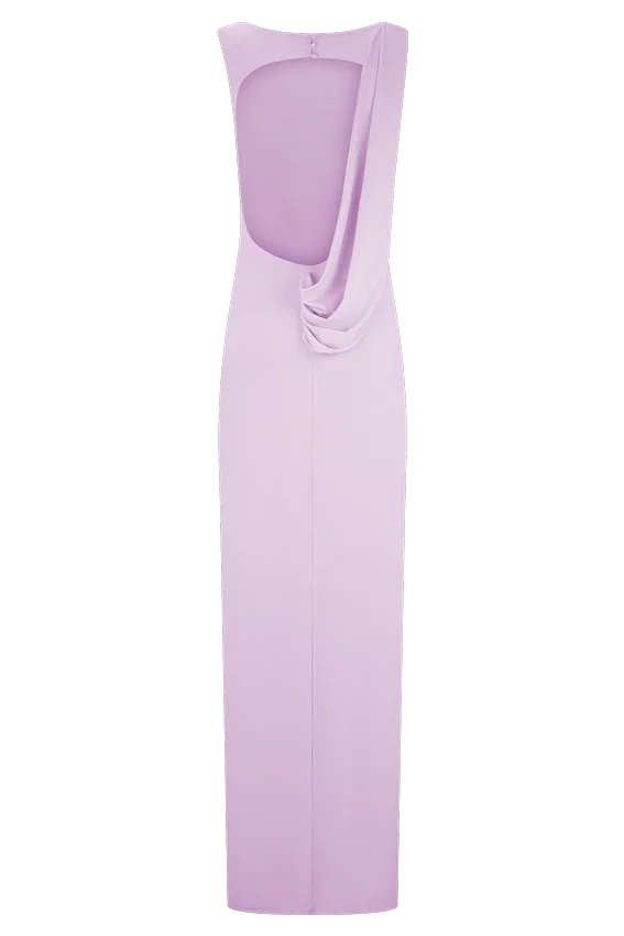 Henley Slinky Drape Maxi Dress – Baby Pink Henley Slinky Drape Maxi Dress – Baby Pink