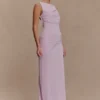 Henley Slinky Drape Maxi Dress – Baby Pink Henley Slinky Drape Maxi Dress – Baby Pink