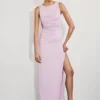 Henley Slinky Drape Maxi Dress – Baby Pink Henley Slinky Drape Maxi Dress – Baby Pink