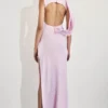 Henley Slinky Drape Maxi Dress – Baby Pink Henley Slinky Drape Maxi Dress – Baby Pink