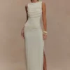 Henley Slinky Drape Maxi Dress – Ivory Henley Slinky Drape Maxi Dress – Ivory