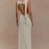 Henley Slinky Drape Maxi Dress – Ivory Henley Slinky Drape Maxi Dress – Ivory