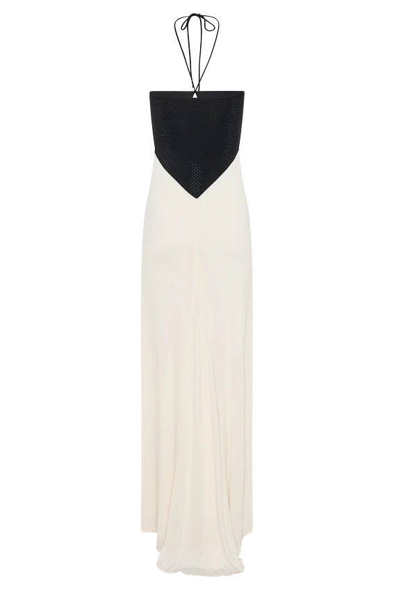 Hien Sequin Halter Maxi Dress – Black/Ivory Hien Sequin Halter Maxi Dress – Black/Ivory