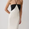 Hien Sequin Halter Maxi Dress – Black/Ivory Hien Sequin Halter Maxi Dress – Black/Ivory