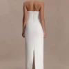 Hilda Embellished Strapless Maxi Dress – White Hilda Embellished Strapless Maxi Dress – White
