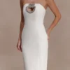 Hilda Embellished Strapless Maxi Dress – White Hilda Embellished Strapless Maxi Dress – White