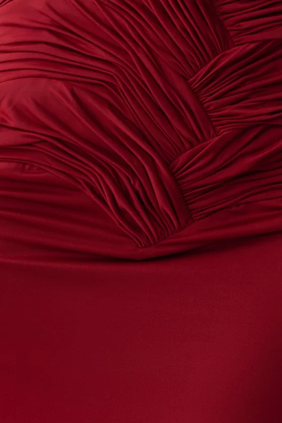 Hoai Gathered Slinky Halter Maxi Dress – Deep Red Hoai Gathered Slinky Halter Maxi Dress – Deep Red