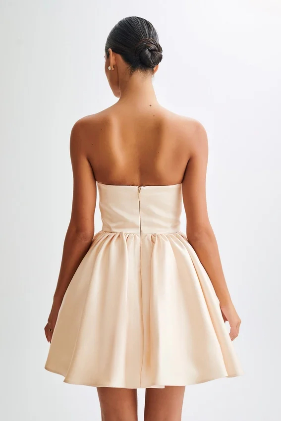 Hollie Structured Corset Mini Dress – Gold Hollie Structured Corset Mini Dress – Gold