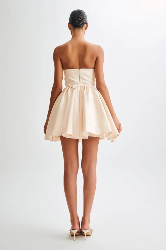 Hollie Structured Corset Mini Dress – Gold Hollie Structured Corset Mini Dress – Gold