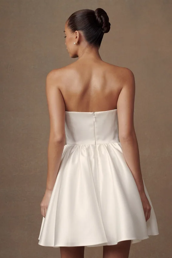 Hollie Structured Corset Mini Dress – White Hollie Structured Corset Mini Dress – White