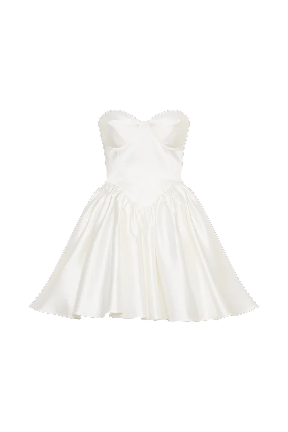 Hollie Structured Corset Mini Dress – White Hollie Structured Corset Mini Dress – White