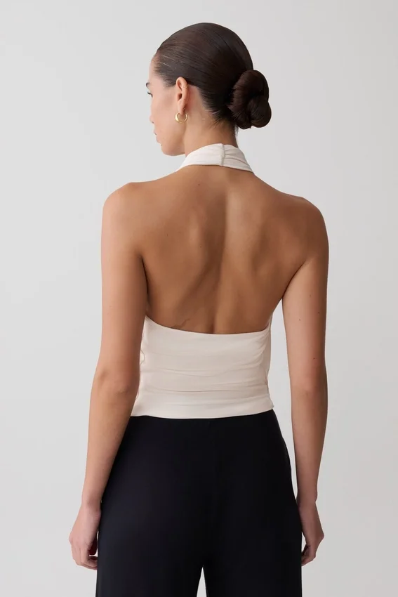 Huyen Cowl Front Modal Top – Ivory Huyen Cowl Front Modal Top – Ivory