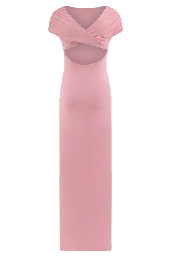 Imogen Off Shoulder Slinky Maxi Dress – Candy Pink Imogen Off Shoulder Slinky Maxi Dress – Candy Pink