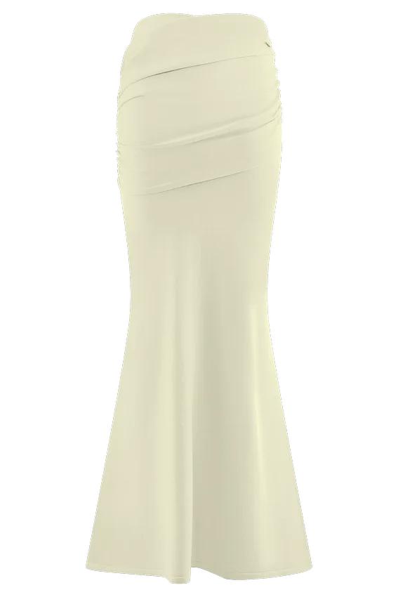 Irene Gathered Knit Maxi Skirt – Ivory Irene Gathered Knit Maxi Skirt – Ivory
