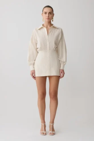 Ivy Oversize Shirt Mini Dress – Stripe