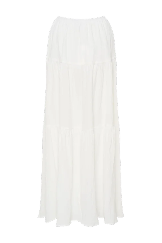 Jacinda Cotton Maxi Skirt – White Jacinda Cotton Maxi Skirt – White