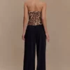 Jacqueline Pleated Wide Leg Pants – Black