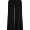 Jacqueline Pleated Wide Leg Pants – Black