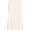 Jacqueline Pleated Wide Leg Pants – Ivory