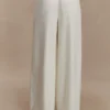 Jacqueline Pleated Wide Leg Pants – Ivory