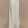 Jacqueline Pleated Wide Leg Pants – Ivory