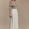 Jacqueline Pleated Wide Leg Pants – Ivory