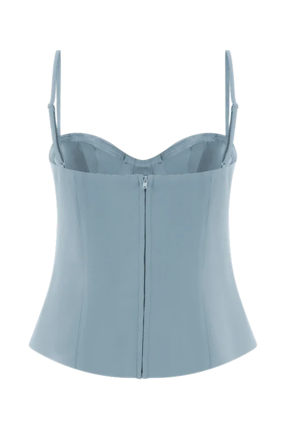 Jaime Spaghetti Strap Suiting Top – Ocean Blue Jaime Spaghetti Strap Suiting Top – Ocean Blue