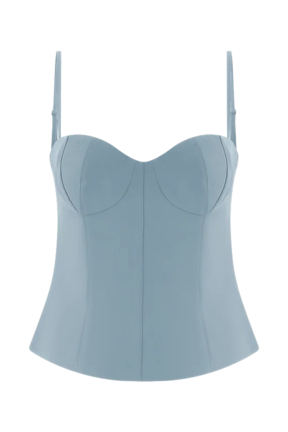 Jaime Spaghetti Strap Suiting Top – Ocean Blue Jaime Spaghetti Strap Suiting Top – Ocean Blue