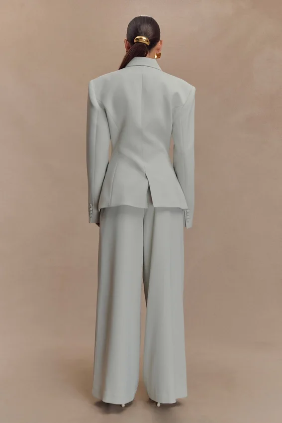 Jameson Cinched Suiting Blazer – Light Sage Jameson Cinched Suiting Blazer – Light Sage