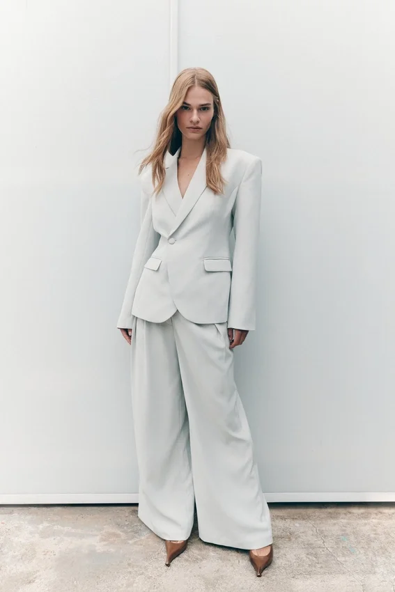 Jameson Cinched Suiting Blazer – Light Sage Jameson Cinched Suiting Blazer – Light Sage