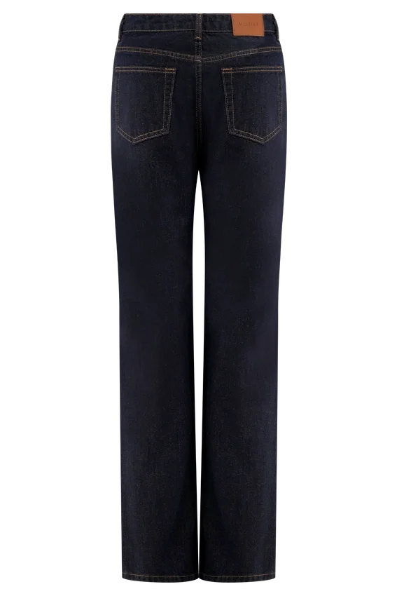 Janine High Waisted Straight Leg Jeans – Washed Indigo Blue Janine High Waisted Straight Leg Jeans – Washed Indigo Blue