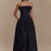 Janis Cotton Frill Maxi Dress – Black Janis Cotton Frill Maxi Dress – Black