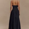 Janis Cotton Frill Maxi Dress – Black Janis Cotton Frill Maxi Dress – Black