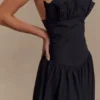 Janis Cotton Frill Maxi Dress – Black Janis Cotton Frill Maxi Dress – Black