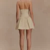 Janis Cotton Frill Mini Dress – Nude Janis Cotton Frill Mini Dress – Nude