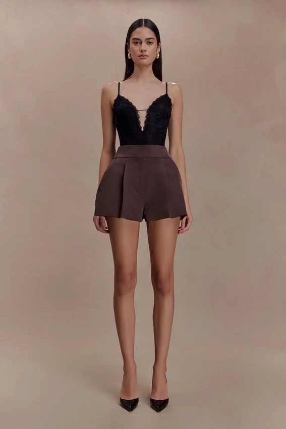 Jasper Sheer Plunge Lace Bodysuit – Black Jasper Sheer Plunge Lace Bodysuit – Black