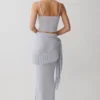 Jaytee Knit Maxi Skirt With Fringe Tie – Sky Blue Jaytee Knit Maxi Skirt With Fringe Tie – Sky Blue